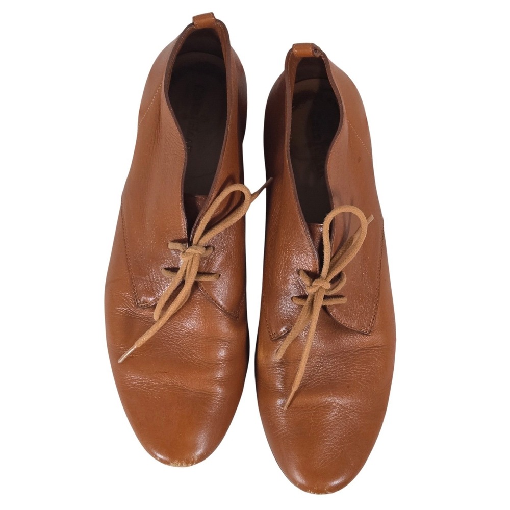 Womens Cole Haan Brown Leather Lace Up Ankle Booties‎ Boots Size 8B